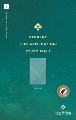 NLT Student Life Application Study Bible, Filament Enabled (LeatherLike, Teal Blue Striped, Indexed, Red Letter)