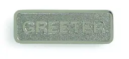 Greeter Badge - Silver Finish