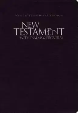 NIV, New Testament with Psalms and   Proverbs, Paperback, Black