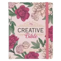 KJV My Creative Bible Hardcover, Pink Floral Printed