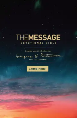 Message Devotional Bible, Large Print (Hardcover)