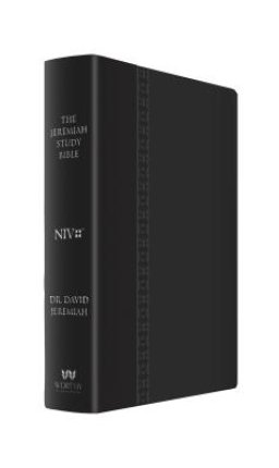 The Jeremiah Study Bible, NIV: (Large Print Edition, Black W/ Burnished Edges) Leatherluxe W/Thumb Index: What It Says. What It Means. What It Means f