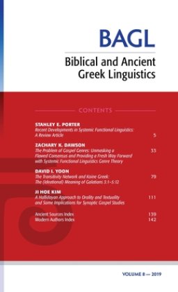 Biblical and Ancient Greek Linguistics, Volume 8