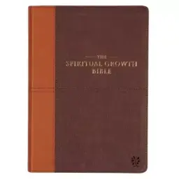 NLT Spiritual Growth Bible, Brown and Tan, Imitation Leather, Articles, Book Introductions, Character Profiles, Cross-References, Topical Index, Presentation Page, Ribbon Markers, Thumb Index