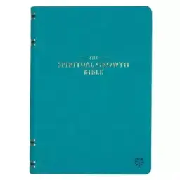 NLT Spiritual Growth Bible, Teal, Imitation Leather, Articles, Book Introductions, Character Profiles, Cross-References, Topical Index, Presentation Page, Ribbon Markers, Thumb Index, Gilt Edge