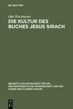 Die Kultur Des Buches Jesus Sirach