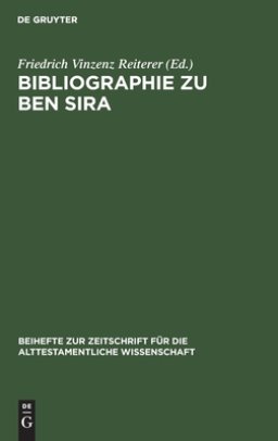 Bibliographie Zu Ben Sira