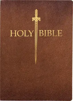 KJV Sword Bible, Large Print, Acorn Bonded Leather, Thumb Index: (Red Letter, Brown, 1611 Version)