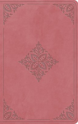 ESV Large Print Value Thinline Bible (TruTone, Blush Rose, Fleur-de-lis Design)