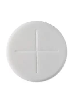 Pack of 250 Peoples Communion Wafers 1 1/8" Single Cross, White