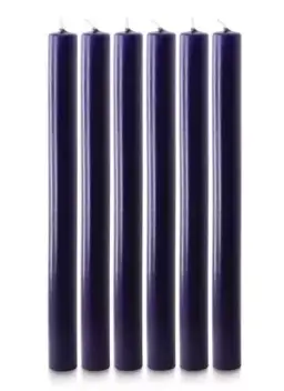 Purple Advent Candle Set 12 inch x 1 inch (Over-Dipped)