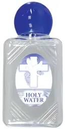 Plastic Holy Water Bottle with Cross (50ml) - Single