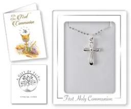 Communion Sterling Silver Cross Necklet