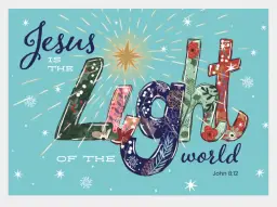 10 Jesus is the Light Christmas Cards