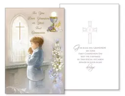 Grandson Communion Card