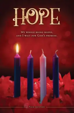 Bulletin-Advent Week 1: Hope/My Whole Being Hopes (Psalm 130:5  CEB) (Pack of 100)