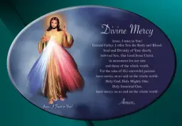 Divine Mercy Ceramic Oval Plaque