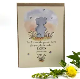 Plans Elephant Keepsake Card