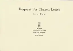 Church Letter Request Forms - Perforated (Book of 50)