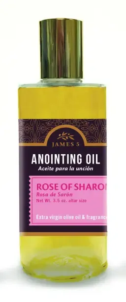 Anointing Oil - Rose of Sharon - Altar-Size Glass Vial (Net Wt. 3.5 oz.)