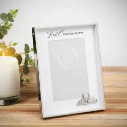 Faith & Hope Silver Box Communion Photo Frame 4" x 6"