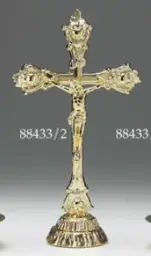 14 inch Brass Standing Crucifix