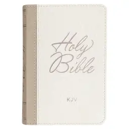 KJV Bible Mini Pocket Faux Leather, White