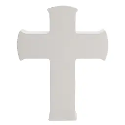 Faith & Hope Mantel Cross Plaque - Plain