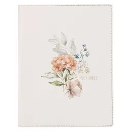 Blush Bouquet Faux Leather Hardcover Large Print King James Version Note-taking Bible