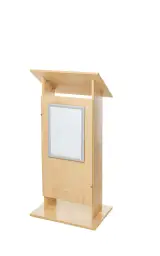 Maple with Aluminium Poster Frame Presenter's Lectern