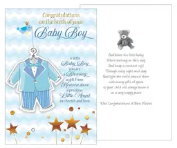 Congratulations on the birth of your Baby Boy Card