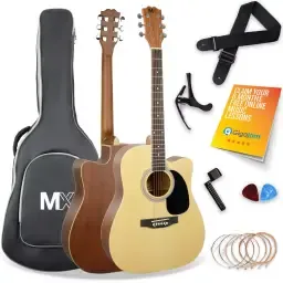 MX Cutaway Acoustic Guitar Pack- Natural