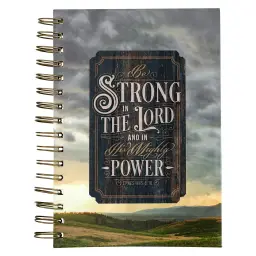 Journal Wirebound Blue Be Strong in the Lord Eph. 6:10