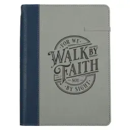 Journal Classic w/Elastic & Pen Holder Walk By Faith 2 Cor. 5:7