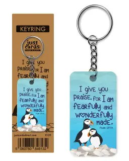 Fearfully & wonderfully made keyring