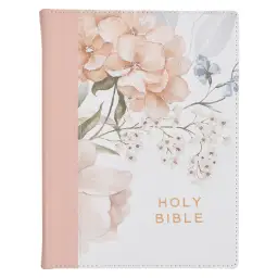 KJV Note-taking Bible Faux Leather HC, Pink Floral Printed