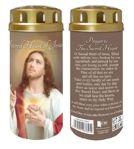 Sacred Heart of Jesus Battery Operated LED Devotional Candle