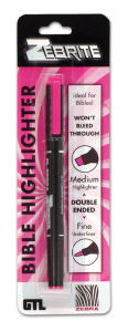 Bible-Hi-Glider Gel Stick: Hangable 2 Pack Yellow/Pink