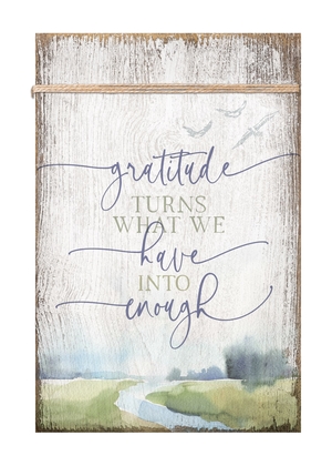 Plaque-Timeless Twine-Gratitude Turns (6 x 9)