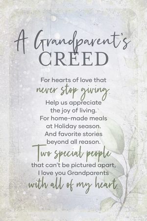 Plaque-Joyful Living-Grandparent's Creed (6 x 9)