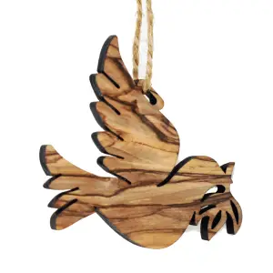 Olive Wood Dove Decoration