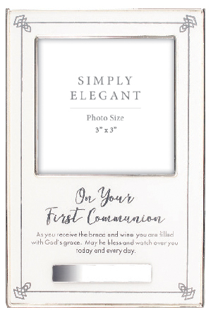 Metal Silver Finish Communion Photo Frame