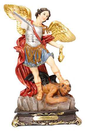 12" Saint Michael Florentine Statue