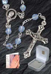 Glass Rosary - Colour: Blue