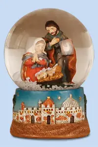 2 1/2 Inch Holy Family Resin Nativity Waterball