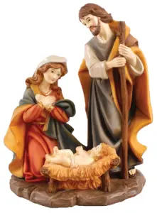 9 3/4" Resin Holy Family Nativity Set