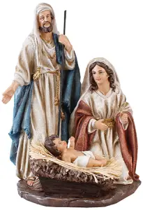 11 1/2" Resin Holy Family Nativity Set