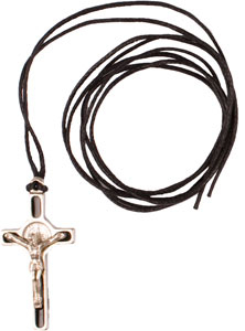 1 1/2" Black Enamel Metal Saint Benedict Crucifix