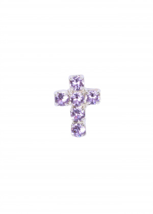 Swarovski Crystal Violet Cross Pin