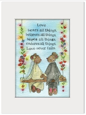 Wedding Print Marriage Print Love Never Fails Single print